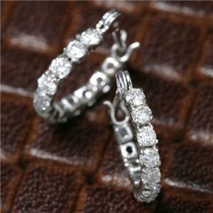 K18WG フルエタニティダイヤモンドピアス 合計0.3CT【メーカー直送】代引き・銀行振込前払い不可・同梱不可