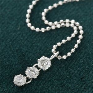 純プラチナ 0.25ct3ストーンダイヤモンドペンダント/ネックレス【メーカー直送】代引き・銀行振込前払い不可・同梱不可