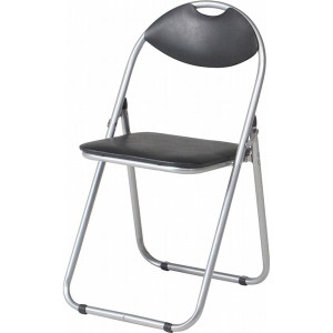 折りたたみ椅子 幅450mm ブラック 6個セット 合皮 ウレタンフォーム スチール パイプ椅子 会議室 オフィス 会社 学校 施設 |b04