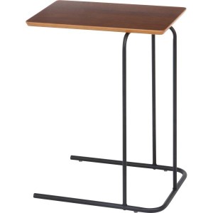 ミニテーブル 約幅35cm ブラウン×ブラック 突板 サイドテーブル 組立品 リビング ダイニング ベッドルーム ソファーサイド |b04