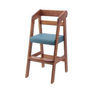 ベビーチェア 子供椅子 幅350×奥行410×高さ745mm ミディアムブラウン 木製 合皮 合成皮革 組立品 プレゼント |b04