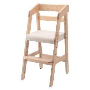 ベビーチェア 子供椅子 幅35×奥行41×高さ74.5cm ナチュラル 木製 合皮 高さ調整可 プレゼント ギフト 贈り物 子ども 誕生日 |b04