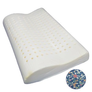 低反発枕/ピロー 硬め (首フィット) 洗えるカバー付き（フラワーガーデン） |b04