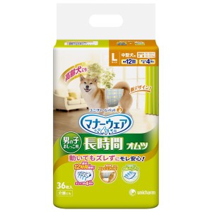 (まとめ）マナーウェア 高齢犬用男の子用おしっこオムツ Lサイズ 36枚 （ペット用品)(×8セット) |b04