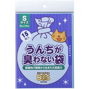 (まとめ) うんちが臭わない袋 BOS ネコ用 Sサイズ 15枚入 (ペット用品・猫用) 【×10セット】【メーカー直送】代引き・銀行振込前払い不