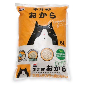 （まとめ）ネオ砂 おから オーガニック 6L【×3セット】 (猫砂)【メーカー直送】代引き・銀行振込前払い不可・同梱不可