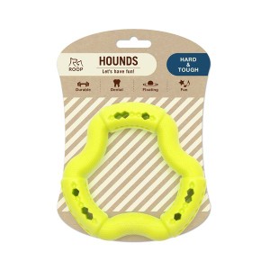 （まとめ）ハウンズ フープ イエロー(×3セット) (犬用玩具) |b04