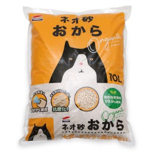 （まとめ） ネオ砂 おから オーガニック 10L 【×2セット】 （猫砂）【メーカー直送】代引き・銀行振込前払い不可・同梱不可