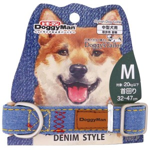 （まとめ） Doggy’s Tailor ドッグカラー M デニムスタイル ブルー 【×2セット】 （犬用品／首輪）【メーカー直送】代引き・銀行振込前