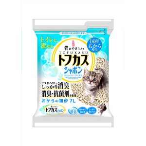 （まとめ）トフカスシャボン 7L 猫用トイレ用品/猫砂（おから） 【×2セット】【メーカー直送】代引き・銀行振込前払い不可・同梱不可