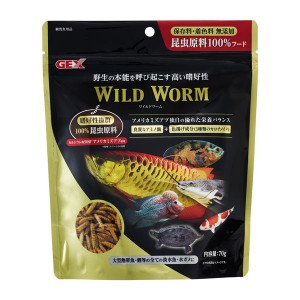 （まとめ）ワイルドワーム 70g 熱帯魚用フード 【×3セット】【メーカー直送】代引き・銀行振込前払い不可・同梱不可