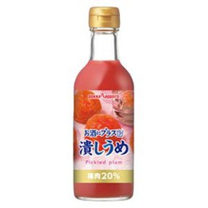 (まとめ買い)ポッカサッポロ お酒にプラス 潰しうめ 300ml 瓶 12本入り（1ケース） |b04