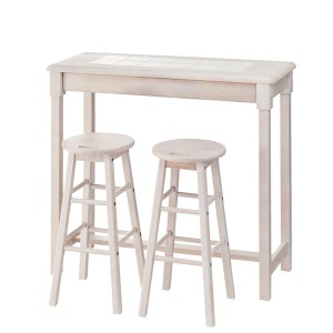 カウンターテーブル ハイテーブル 幅95cm ホワイト スツールセット 木製 コーヒーテーブル リビング 店舗 カフェ 飲食店 |b04