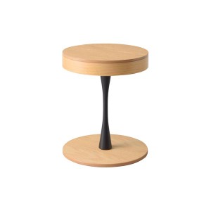 サイドテーブル ミニテーブル 幅40cm 円形 ナチュラル 木製 収納付き リビング ダイニング インテリア家具 |b04