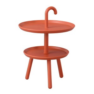 サイドテーブル ミニテーブル 直径42cm 円形 オレンジ Kukka クッカ 組立品 リビング ダイニング インテリア家具 |b04