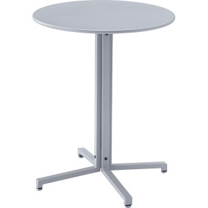 サイドテーブル ミニテーブル 幅60cm グレー 円形 スチール アジャスター カフェテーブル 組立品 リビング 店舗 ショップ |b04