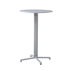 ハイテーブル サイドテーブル 幅76cm グレー 円形 スチール アジャスター サークル カフェテーブル 組立品 リビング オフィス |b04