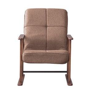 パーソナルチェア 高座椅子 幅56cm S ブラウン 木製 スチール リクライニング 肘付き 高さ調節 折りたたみ 組立品 リビング |b04