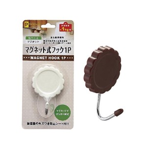 マグネット式フック1P（2色） カラーアソート/指定不可 【12個セット】 3045【メーカー直送】代引き・銀行振込前払い不可・同梱不可