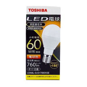 東芝(家電) LED電球 一般電球形 A形E17 広配光180度 60W形相当 電球色 LDA6L-G-E17S60V2E |b04