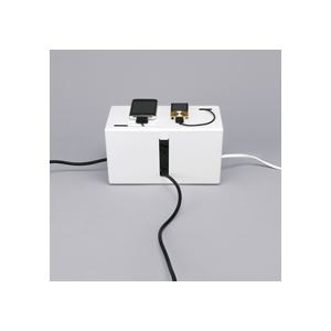 (まとめ) バッファロー ケーブルボックス 電源タップ＆ケーブル収容 Sサイズ ホワイト BSTB01SWH 1個 (×2セット) |b04