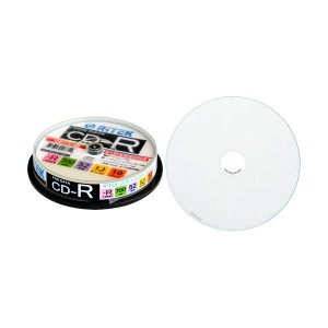 （まとめ）RITEK データ用CD-R 700MB1-52倍速 ホワイトワイドプリンタブル スピンドルケース CD-R700EXWP.10RT C1パック(10枚) (×10セッ