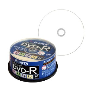 （まとめ）RiDATA データ用DVD-R4.7GB 1-16倍速 ホワイトワイドプリンタブル スピンドルケース D-R16X47G.PW30SP B1パック(30枚) (×5セ