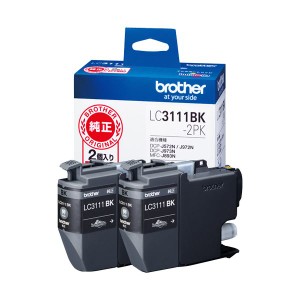 （まとめ）ブラザー インクカートリッジ ブラックLC3111BK-2PK 1箱(2個) (×3セット) |b04