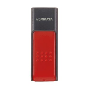 （まとめ）RiDATA ラベル付USBメモリー64GB ブラック/レッド RDA-ID50U064GBK/RD 1個(×2セット) |b04