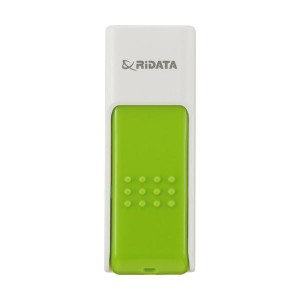 （まとめ）RiDATA ラベル付USBメモリー8GB ホワイト/グリーン RDA-ID50U008GWT/GR 1個(×5セット) |b04