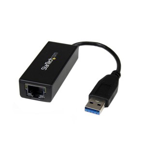 （まとめ）StarTechUSB3.0-Gigabit Ethernet LANアダプタ 10・100・1000Mbps対応 ブラック USB31000S1個(×2セット) |b04