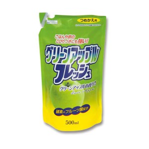 （まとめ）ロケット石鹸 フルーツ酸配合 フレッシュグリーンアップル 詰替用 500ml 1個(×30セット) |b04