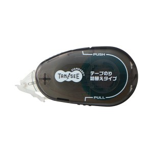 （まとめ）TANOSEE テープのり（リフィル式ドットタイプ） 本体 コンパクト 8.4mm×15m ブラック 1個 (×30セット) |b04