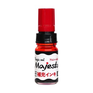 (まとめ) 寺西化学 マジックインキ マジェスター・抗菌マジェスター用補充インキ 10ml 赤 MHJA-10ML-T2 1本 (×10セット) |b04