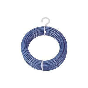 (まとめ) TRUSCO PVC被覆メッキ付ワイヤーロープ 2mm×30m CWP-2S30 1巻 (×3セット) |b04