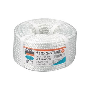 TRUSCO ナイロン金剛打ロープ 6mm×30m コイル巻 R-630NK 1巻 |b04