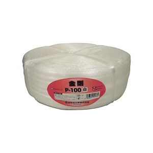 (まとめ) 司化成工業 ツカサ 手結束用PP縄(ツカサテープ) 白 P-100W 1巻 (×5セット) |b04