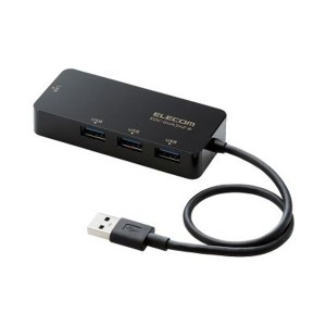 エレコム USB-A1Gbps有線LANアダプター USBハブ付 ブラック EDC-GUA3H2-B 1個 |b04