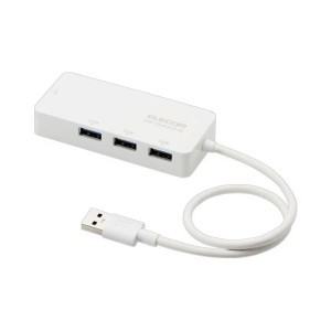 エレコム USB-A1Gbps有線LANアダプター USBハブ付 ホワイト EDC-GUA3H2-W 1個 |b04