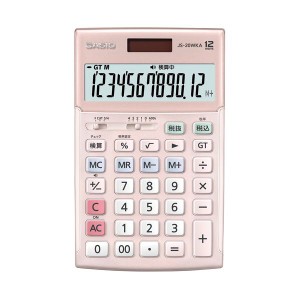カシオ 本格実務電卓 12桁ジャストタイプ ピンク JS-20WKA-PK-N 1台 |b04