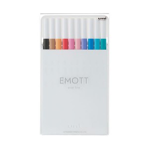 三菱鉛筆 水性サインペン EMOTT10色セット No.2 パステルカラー PEMSY10C.NO2 1パック |b04