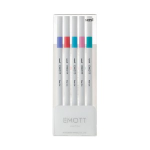 (まとめ）三菱鉛筆 水性サインペン EMOTT5色セット No.5 キャンディポップカラー PEMSY5C.NO5 1パック(×10セット) |b04