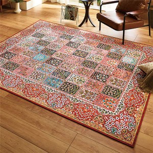ラグ マット 絨毯 約230×230cm モスクピンク 正方形 洗える ホットカーペット 床暖房対応 |b04