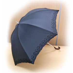晴雨兼用 雨傘/日傘 (ブラック) 親骨長さ47cm UVカット率99％以上カット テイジン ナノフロント使用 遮熱パラソル |b04