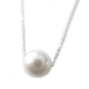 あこや真珠 パール ネックレス K18 ホワイトゴールド 7〜7.5mm 7〜7.5ミリ珠 アコヤ真珠 本真珠 真珠 シンプル ペンダント |b04