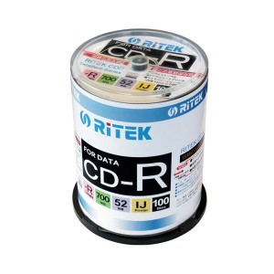 （まとめ）Ri-JAPAN データ用CD-R 100枚 CD-R700WPX100CK C(×10セット) |b04