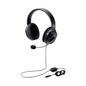 エレコム オーバーヘッド ヘッドセット 両耳 ブラック HS-HP30TBK |b04