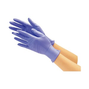 川西工業 ニトリル 使い切り手袋 #2060 ブルー M 1箱(250枚入) |b04