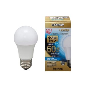 アイリスオーヤマ LED電球60W E26 全方向調光 昼白 4個セット |b04