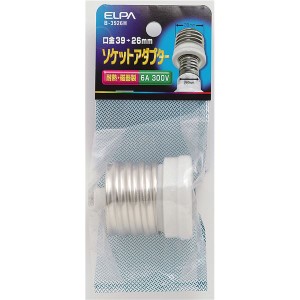 （まとめ） ELPA 口金変換アダプター E39→E26 耐熱・磁器製 B-3926H (×5セット) |b04